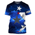 Texas Flag blue galaxy Universe patriotic Custom sun protection fishing - Texas fishing NQS3589