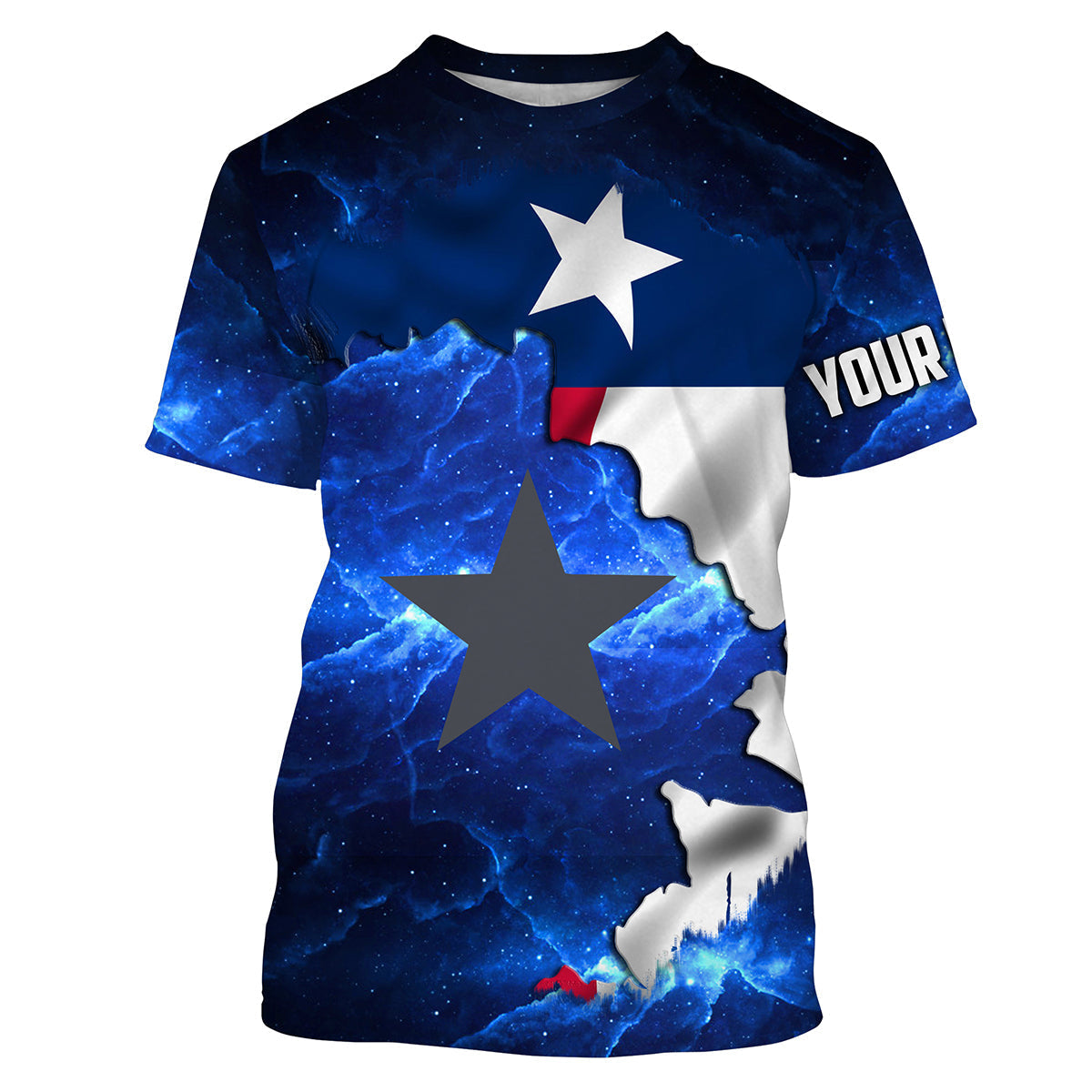 Texas Flag blue galaxy Universe patriotic Custom sun protection fishing - Texas fishing NQS3589