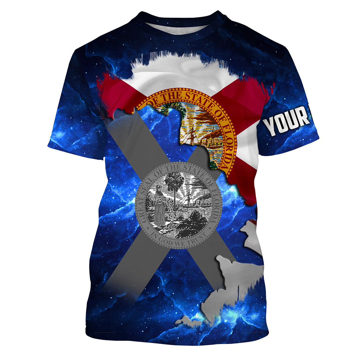 Florida Flag blue galaxy Universe patriotic Custom sun protection fishing Florida NQS3590