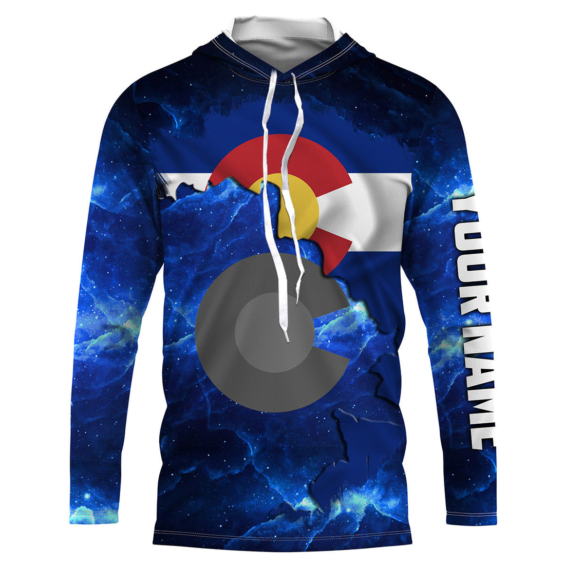 Colorado Flag blue galaxy Universe patriotic Custom sun protection fishing Colorado NQS3591