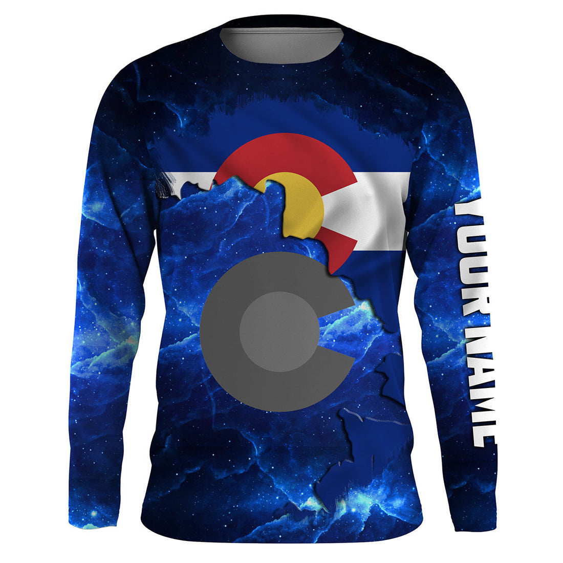 Colorado Flag blue galaxy Universe patriotic Custom sun protection fishing Colorado NQS3591