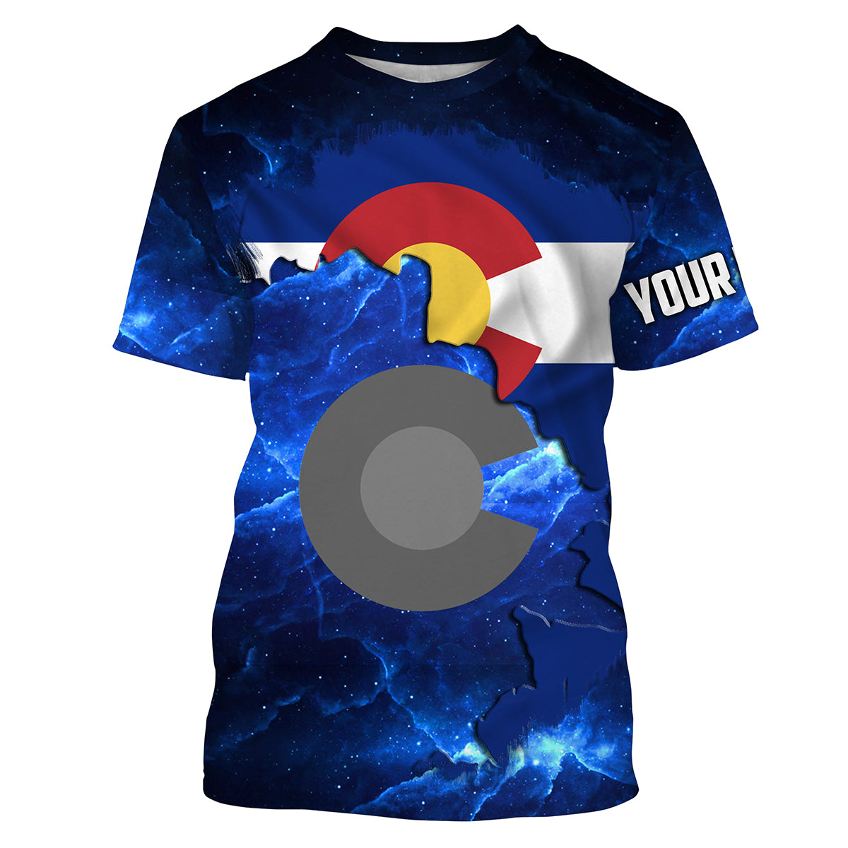 Colorado Flag blue galaxy Universe patriotic Custom sun protection fishing Colorado NQS3591