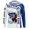 Crappie Fishing American Flag Custom name and boat name performance Patriotic Fishing NQS2360