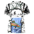 Rainbow trout Ice fishing winter camo Custom Long Sleeve fishing, women NQS2490