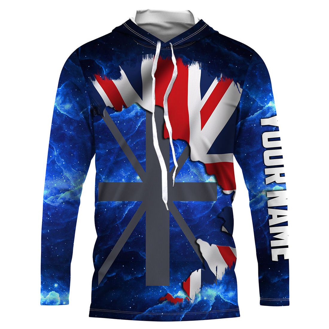 The United Kingdom Flag Universe patriotic Custom UPF fishing - Custom fishing UK NQS3205