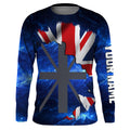 The United Kingdom Flag Universe patriotic Custom UPF fishing - Custom fishing UK NQS3205
