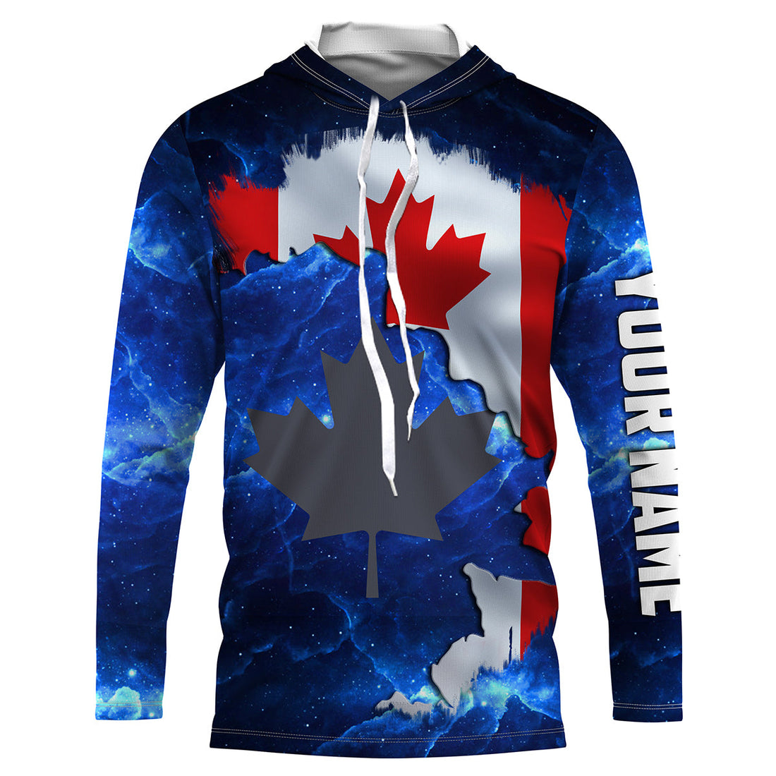 Canadian Flag Universe patriotic Custom fishing, Canada fishing NQS3206