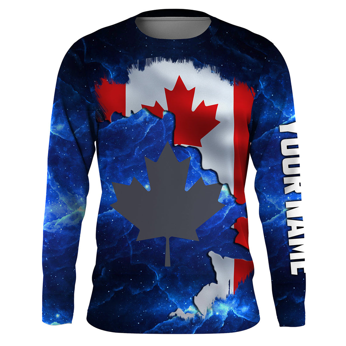 Canadian Flag Universe patriotic Custom fishing, Canada fishing NQS3206
