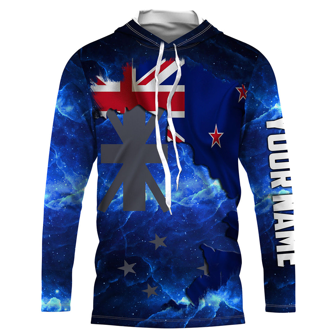 New Zealand Flag Universe patriotic Custom UPF fishing - Custom NZ fishing NQS3207
