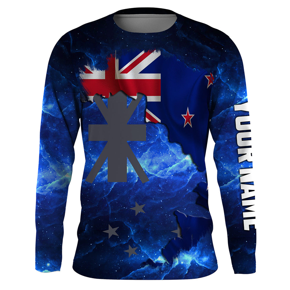 New Zealand Flag Universe patriotic Custom UPF fishing - Custom NZ fishing NQS3207