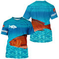 Red Snapper fishing blue water camo Custom sun protection long sleeve fishing, women NQS5729