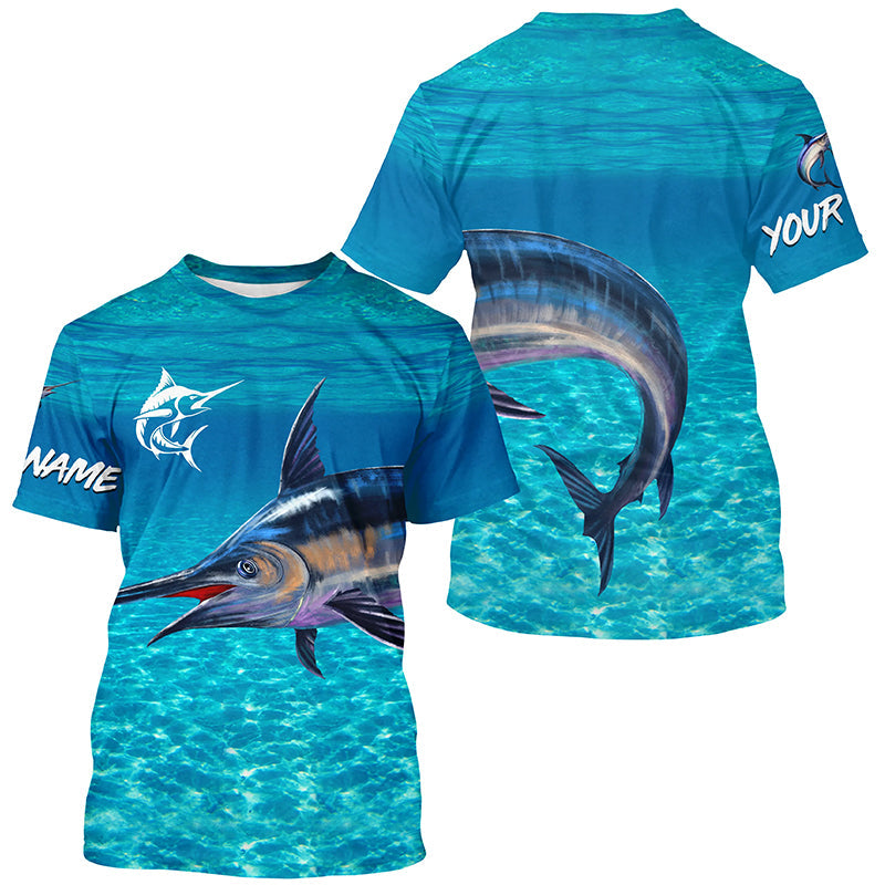 Swordfish fishing blue water camo Custom sun protection long sleeve fishing, women NQS5731