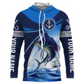 Sailfish fishing blue sea underwater ocean saltwater Custom Name performance long sleeve fishing NQS3743