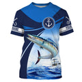 Wahoo fishing blue sea underwater ocean saltwater Custom Name performance long sleeve fishing NQS3745
