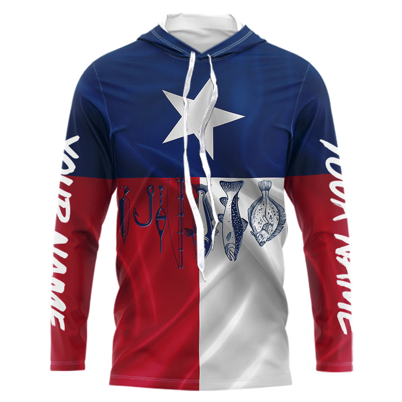 Texas Slam Fishing Redfish, Speckled Trout, Flounder Fishing Custom Patriotic Fishing NQS9172