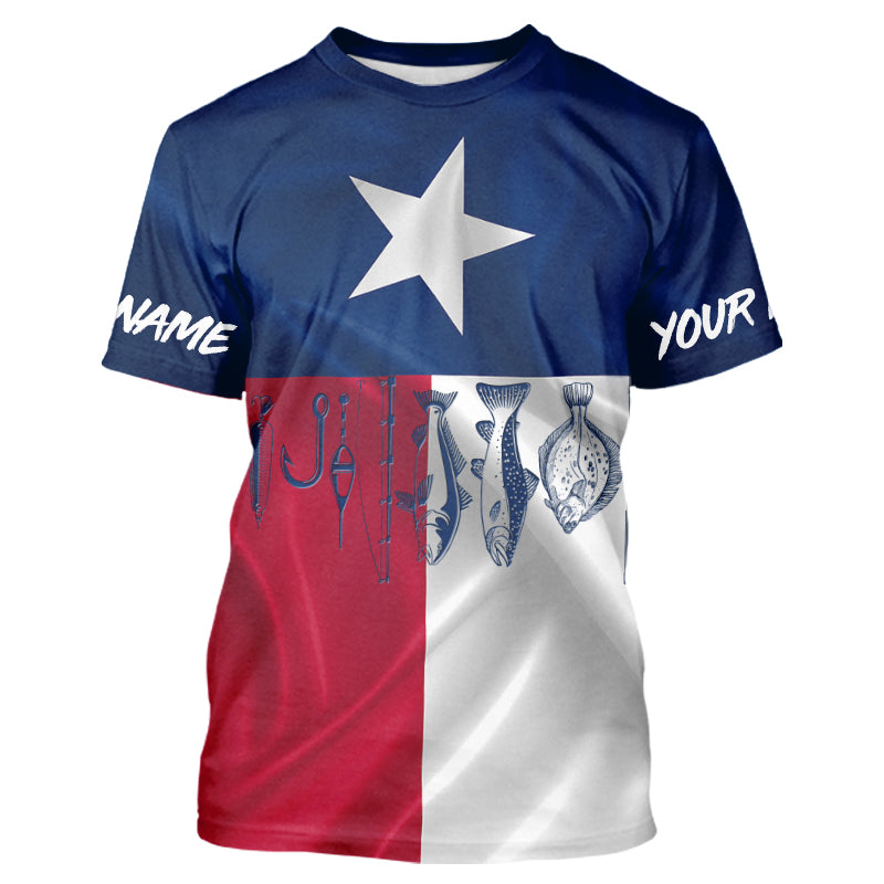 Texas Slam Fishing Redfish, Speckled Trout, Flounder Fishing Custom Patriotic Fishing NQS9172