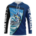 Marlin Fishing Blue UV Protection Long sleeve Fishing Custom Marlin Fishing apparel NQS289