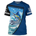 Marlin Fishing Blue UV Protection Long sleeve Fishing Custom Marlin Fishing apparel NQS289