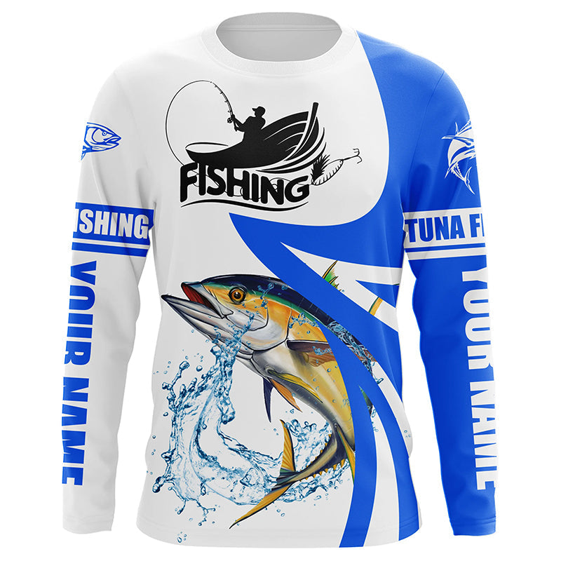 Tuna fishing Custom sun protection long sleeve fishing, Tuna saltwater fishing | Blue NQS5463