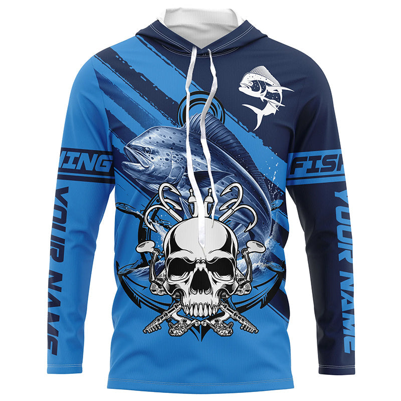 Personalized Mahi mahi Fish reaper Saltwater blue sea UV Long Sleeve Performance Fishing NQS7626