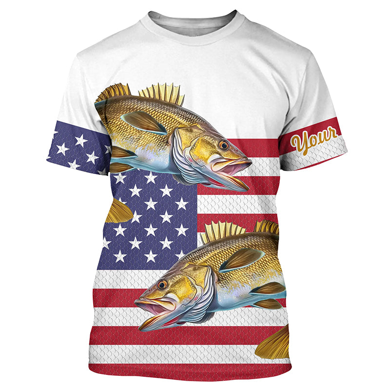 Walleye Fishing American Flag patriotic Customize All over print, 4th of July fishing NQS460
