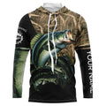 Bass fishing green scales camo personalized sun protection long sleeve fishing NQS3755