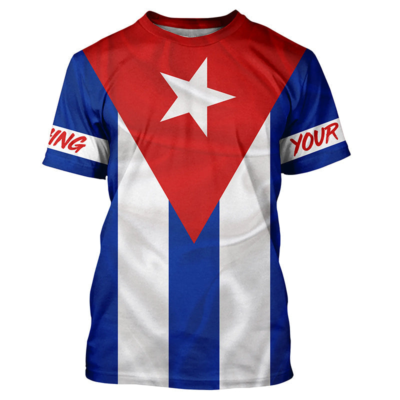 Cuba Flag Fishing Custom sun protection fishing, women, patriotic team fishing NQS6139
