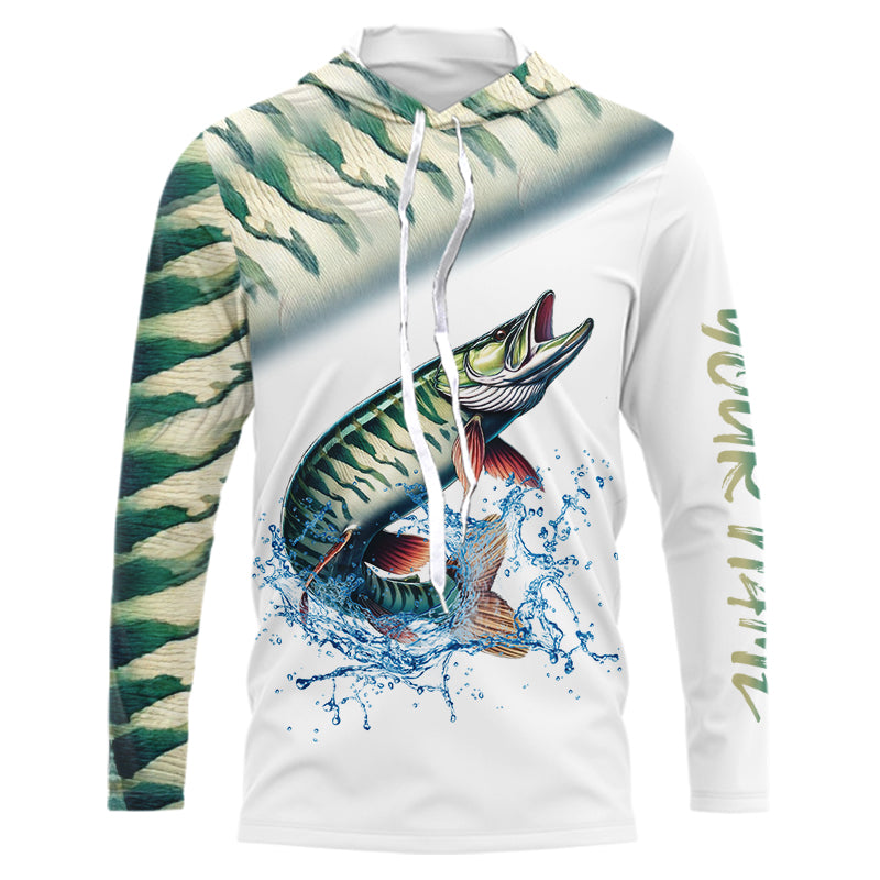 Musky Fishing Green Scales Custom 3D All Over Printed Personalized Fishing Gifts NQS350