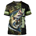 Bass fishing Green camouflage Custom sun protection long sleeve Fishing, bass Fishing NQS6608