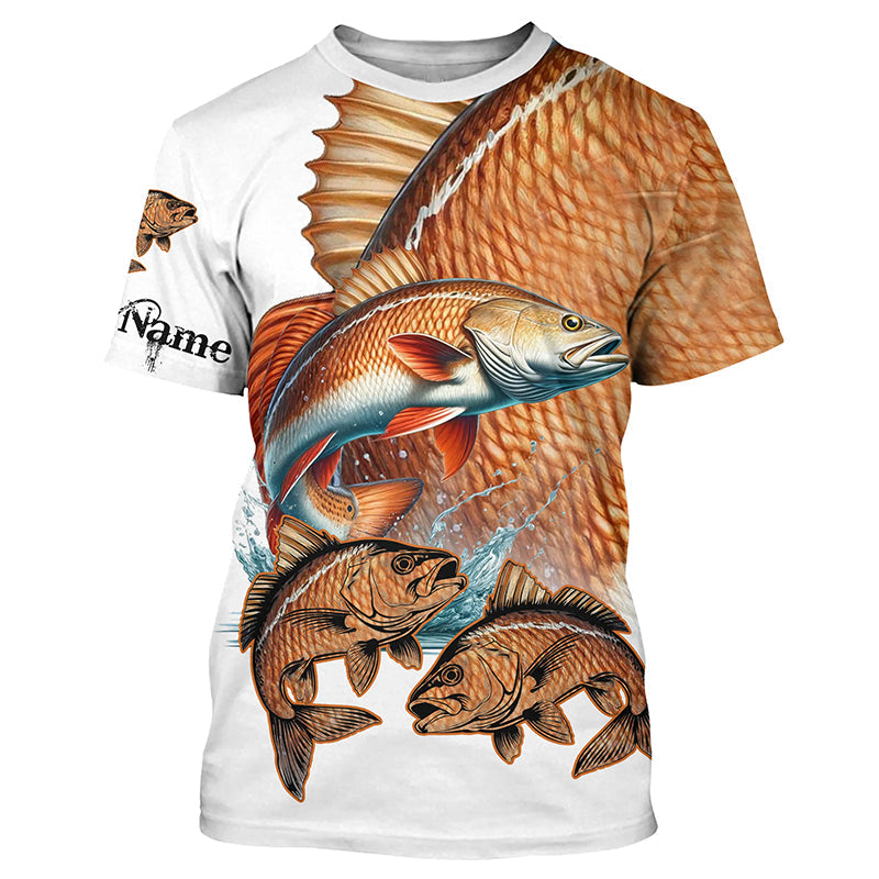 Redfish puppy drum Fishing Customize Name UV protection long sleeves fishing NQS2646