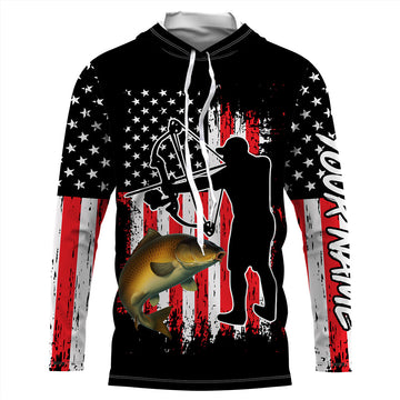 Carp hunter bow fishing American flag patriotic Custom Name fishing NQS2969