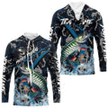 Custom Musky Fishing Camo Long Sleeve Fishing, Personalized Muskie Fishing Team NQS9702