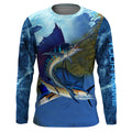 Sailfish fishing blue deep sea Custom UPF fishing, custom fishing with hood NQS3218