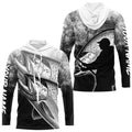 Black and white King Salmon Fishing Customize 3D All Over Printed Personalized Fishing Gifts NQS354