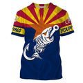 AZ Fishing Custom Arizona Flag Fish hook skull Custom Name sun protection custom fishing NQS3316