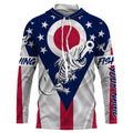 OH Fishing Custom Ohio Flag Fish hook skull Custom sun protection fishing, women NQS3323