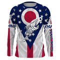 OH Fishing Custom Ohio Flag Fish hook skull Custom sun protection fishing, women NQS3323