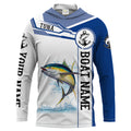 Tuna fishing UV protection Customize boat name tournament long sleeves fishing NQS1972