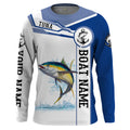 Tuna fishing UV protection Customize boat name tournament long sleeves fishing NQS1972