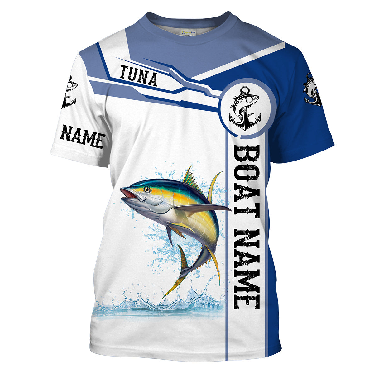 Tuna fishing UV protection Customize boat name tournament long sleeves fishing NQS1972