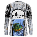 Bluegill ice fishing Winter camo custom unisex Long sleeve fishing, Ice fishing Bluegill NQS9193