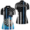 Blue Flame Dart Board Black and White American Flag Custom Team Dart, NQS9201