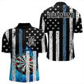 Blue Flame Dart Board Black and White American Flag Custom Team Dart, NQS9201