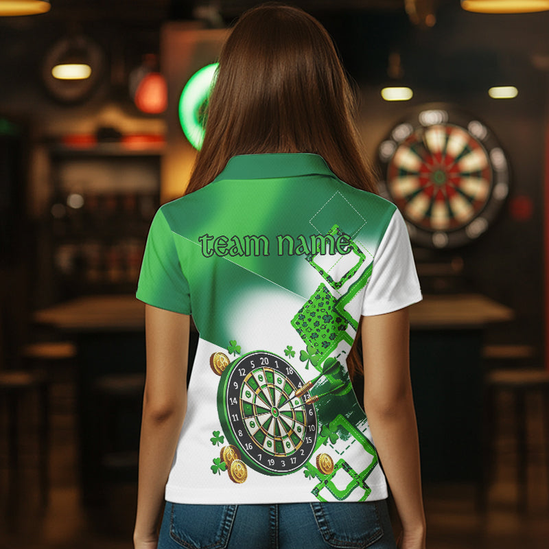 Green shamrock Women Darts, Custom St Patrick Day team league darts NQS9557
