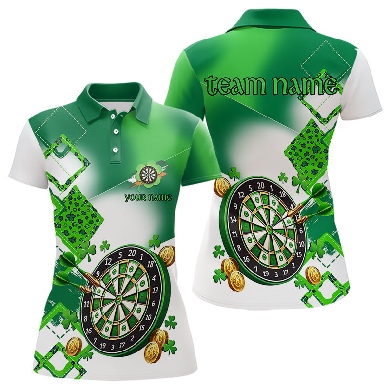 Green shamrock Women Darts, Custom St Patrick Day team league darts NQS9557