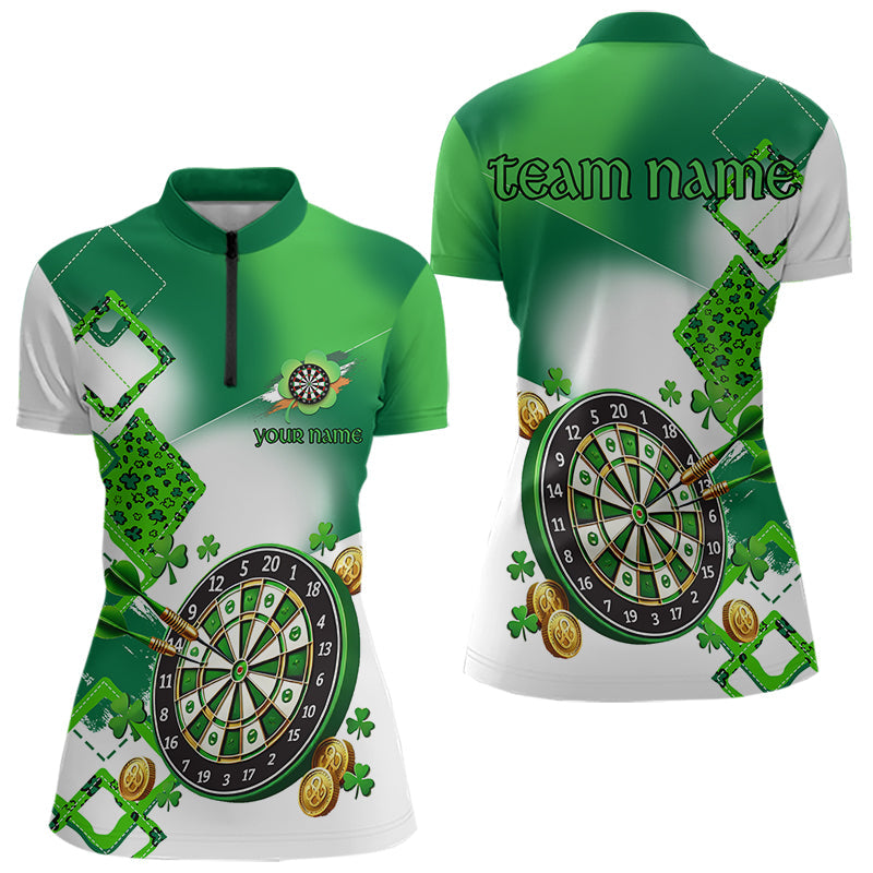 Green shamrock Women Darts, Custom St Patrick Day team league darts NQS9557