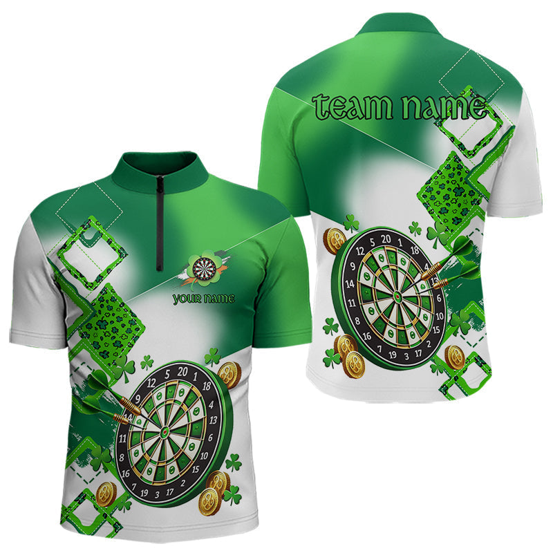 Green shamrock Women Darts, Custom St Patrick Day team league darts NQS9557