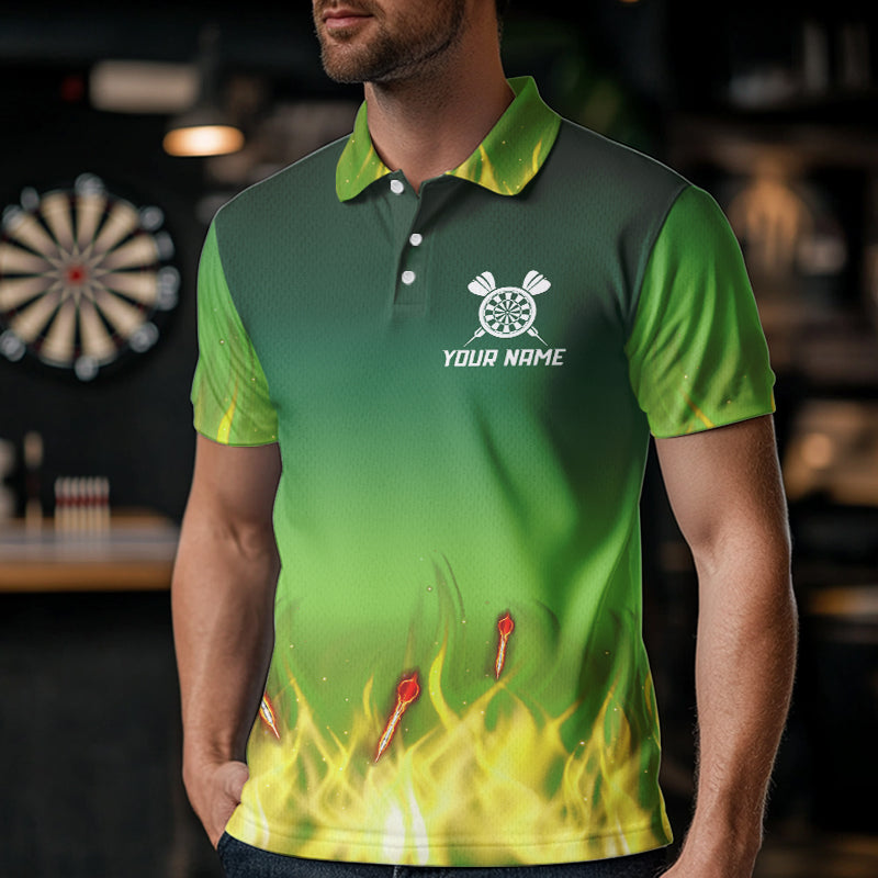 Yellow Green Flame Darts Custom Fire Team Darts NQS9558