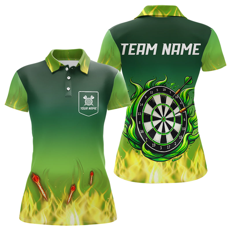Yellow Green Flame Darts Custom Fire Team Darts NQS9558