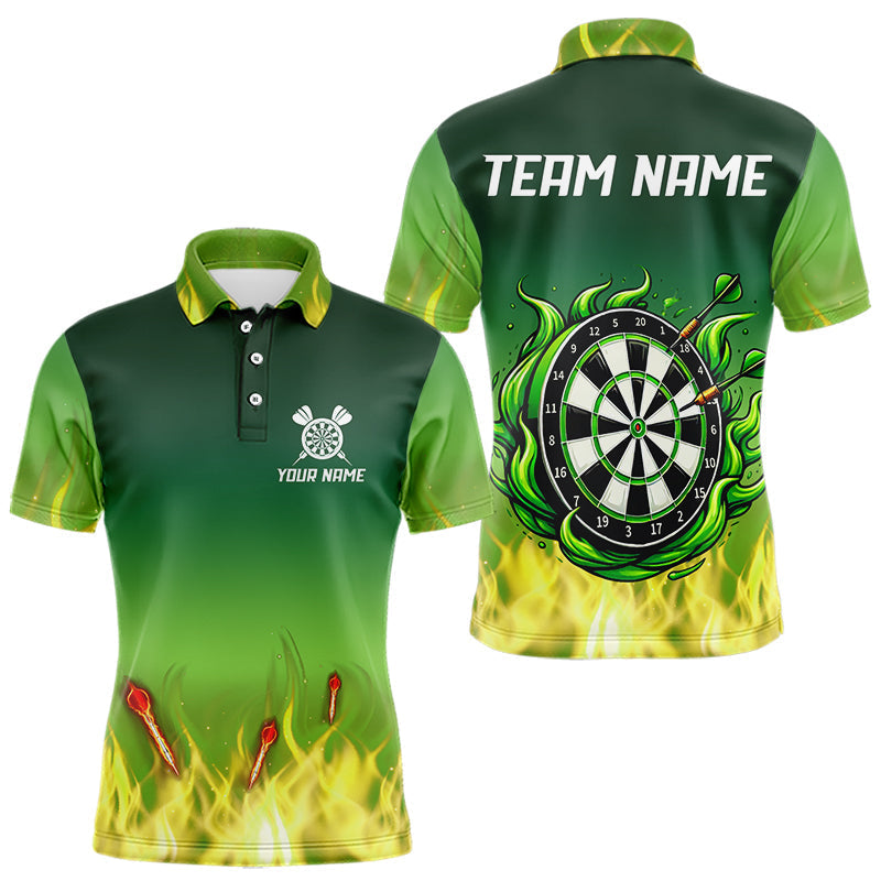 Yellow Green Flame Darts Custom Fire Team Darts NQS9558